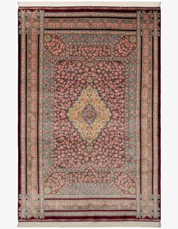 6' 6 x 9' 8 Ghom Design Rug