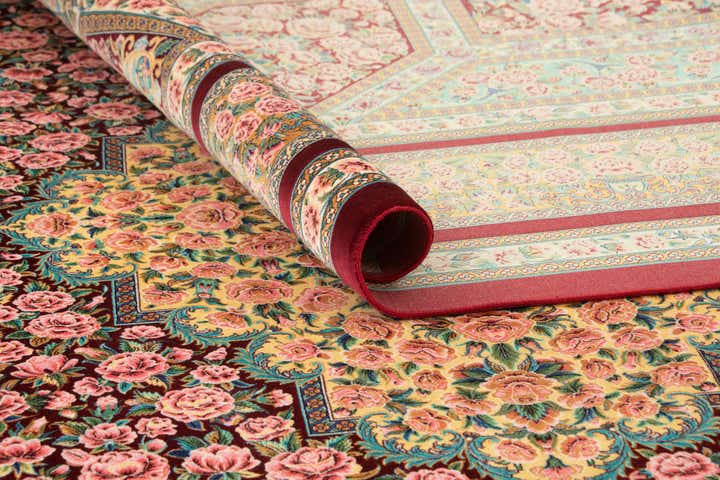 6' 6 x 9' 8 Ghom Design Rug