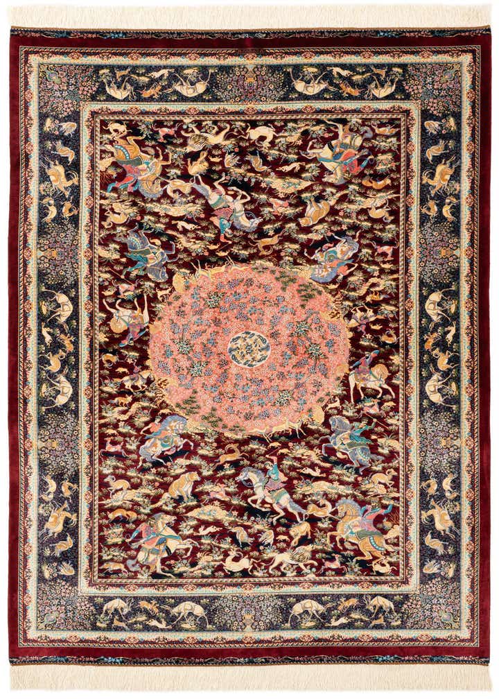 4' 4 x 6' 4 Ghom Design Rug