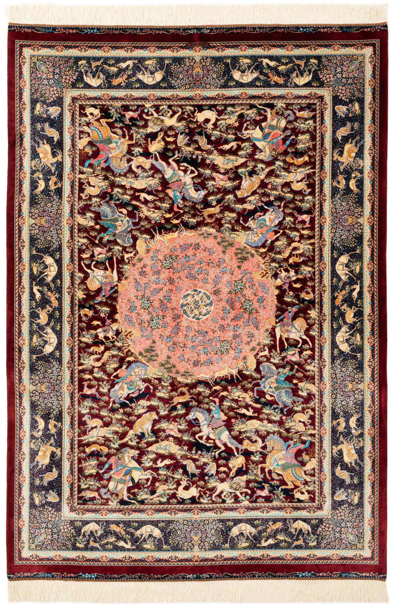 4' 4 x 6' 4 Ghom Design Rug