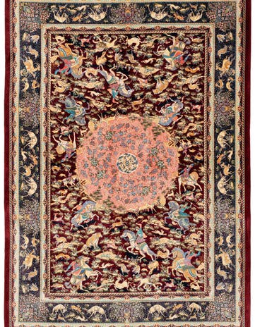 4' 4 x 6' 4 Ghom Design Rug