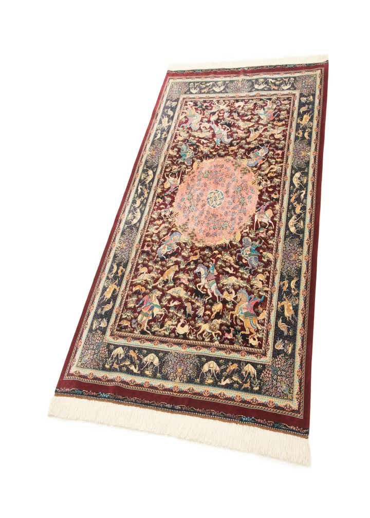 4' 4 x 6' 4 Ghom Design Rug