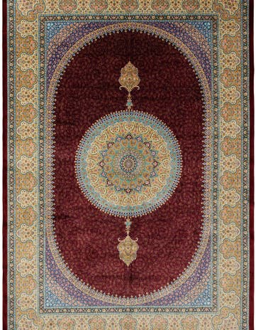 6' 6 x 9' 8 Ghom Design Rug