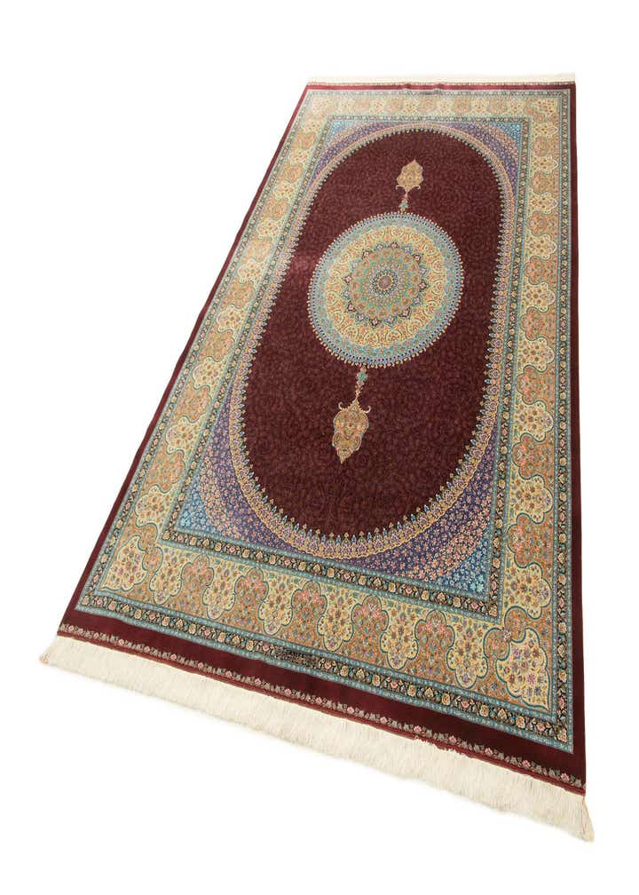 6' 6 x 9' 8 Ghom Design Rug