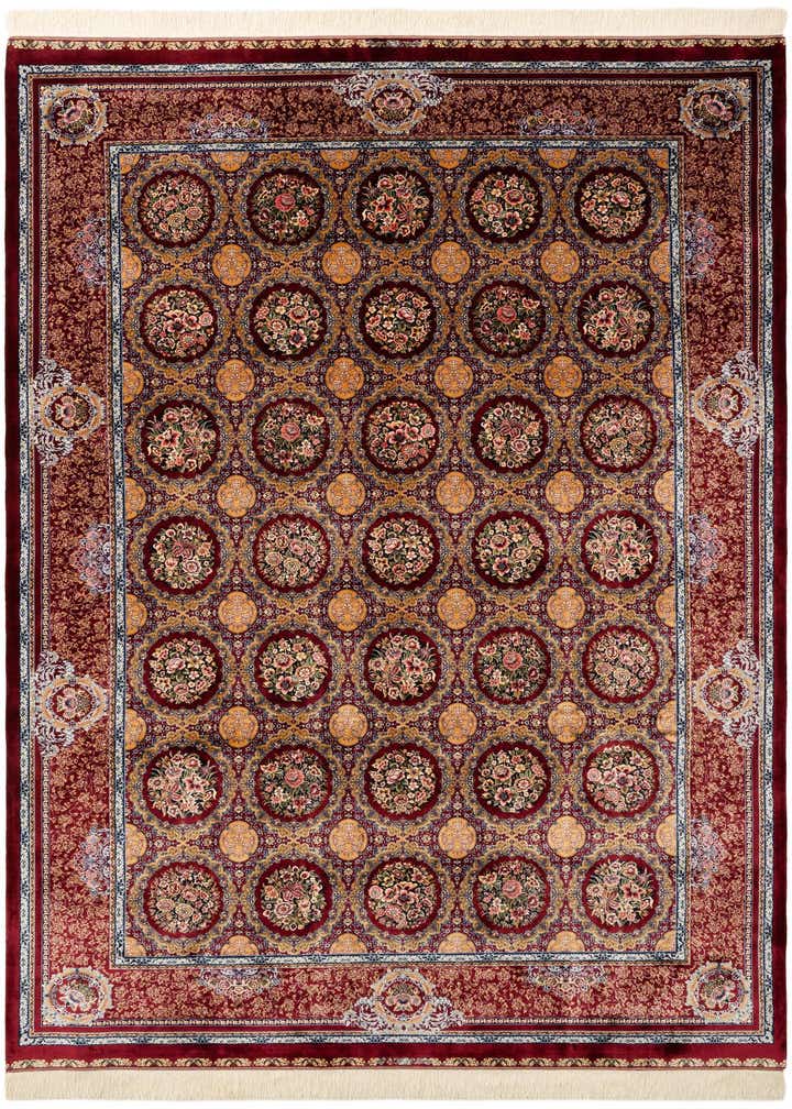 6' 6 x 9' 7 Ghom Design Rug