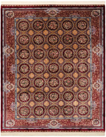 6' 6 x 9' 7 Ghom Design Rug