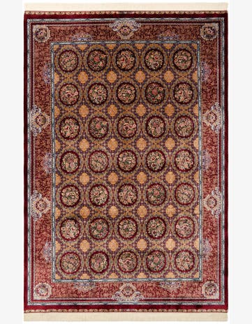 6' 6 x 9' 7 Ghom Design Rug