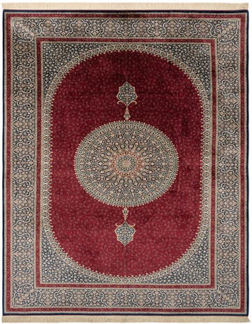 6' 5 x 9' 11 Ghom Design Rug