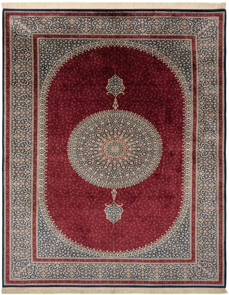 Detail image of 6' 5 x 9' 11 Ghom Design Rug