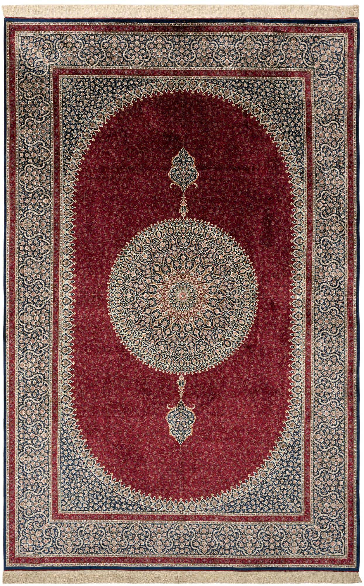 6' 5 x 9' 11 Ghom Design Rug