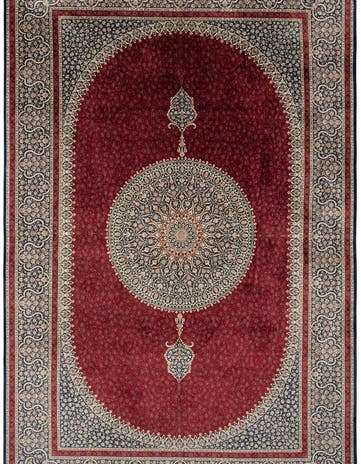 6' 5 x 9' 11 Ghom Design Rug