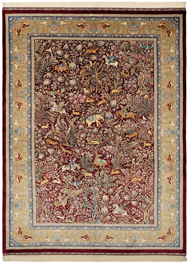 6' 6 x 9' 7 Ghom Design Rug