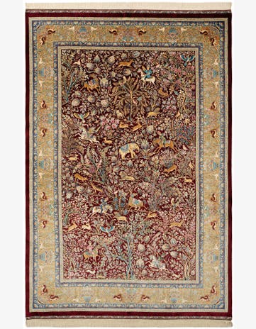 6' 6 x 9' 7 Ghom Design Rug
