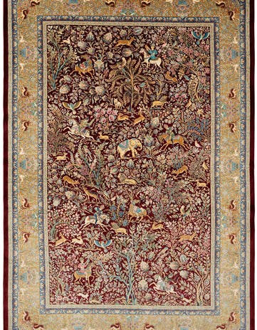 6' 6 x 9' 7 Ghom Design Rug