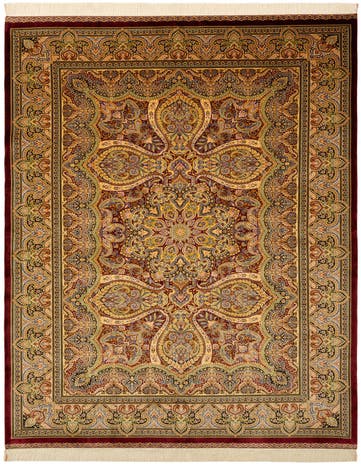 6' 5 x 9' 7 Ghom Design Rug
