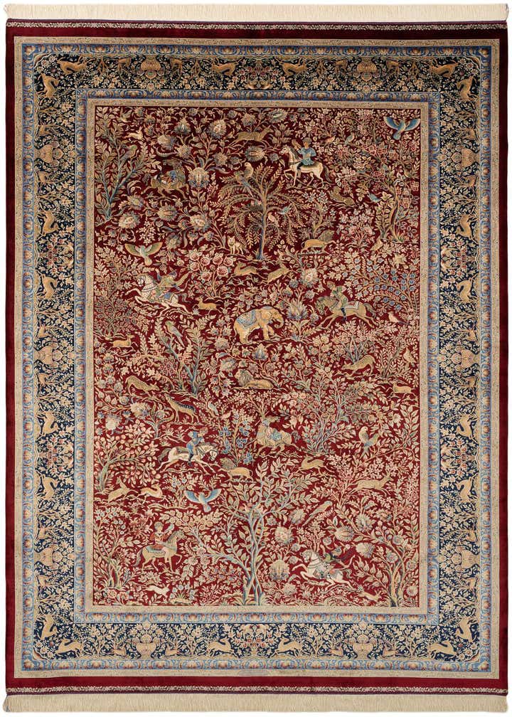 6' 6 x 9' 7 Ghom Design Rug