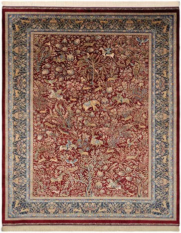 6' 6 x 9' 7 Ghom Design Rug
