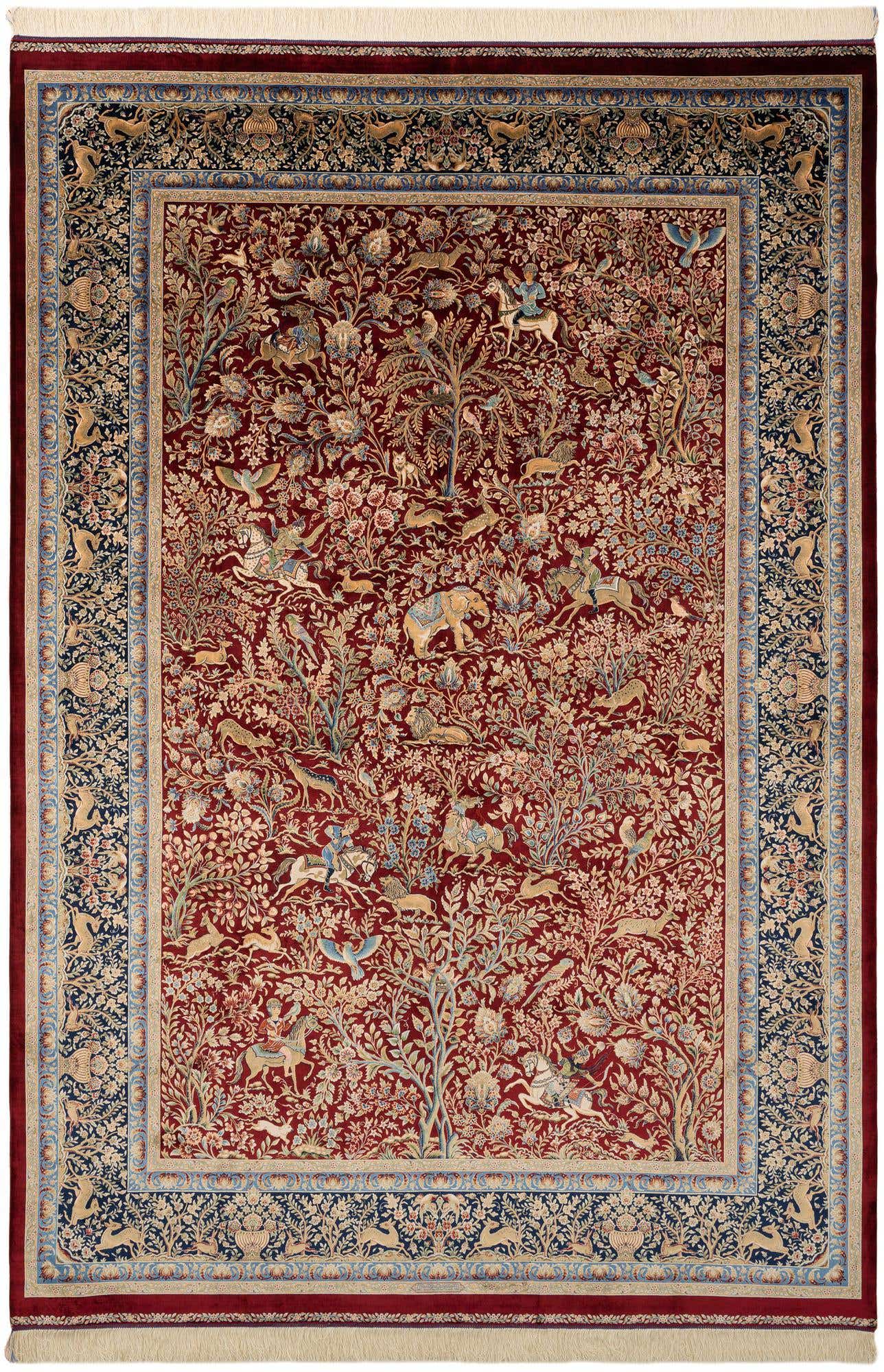 6' 6 x 9' 7 Ghom Design Rug