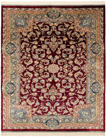 6' 6 x 9' 7 Ghom Design Rug