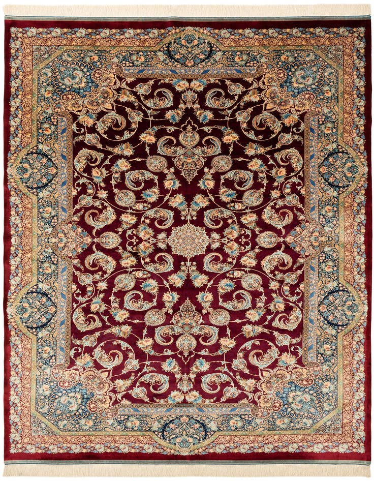 Detail image of 6' 6 x 9' 7 Ghom Design Rug