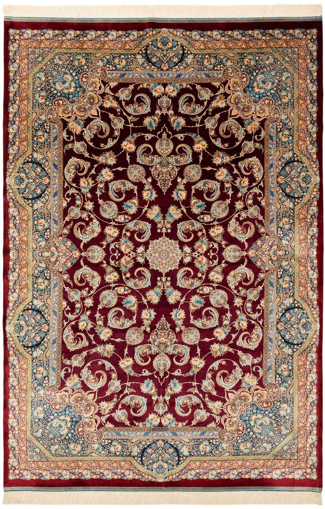 6' 6 x 9' 7 Ghom Design Rug