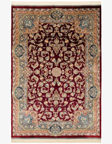 6' 6 x 9' 7 Ghom Design Rug