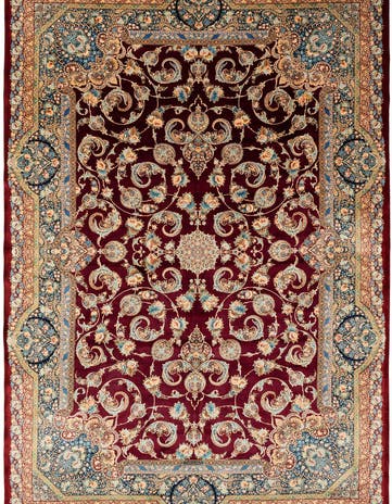 6' 6 x 9' 7 Ghom Design Rug