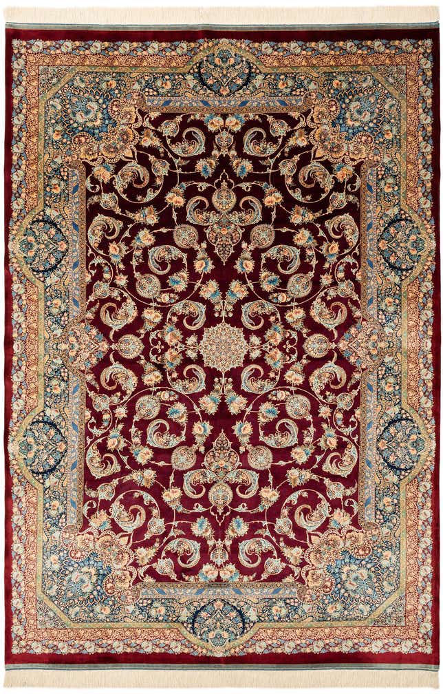 6' 6 x 9' 7 Ghom Design Rug