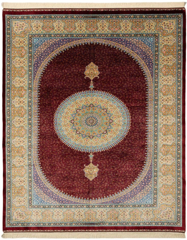 Detail image of 6' 5 x 9' 7 Ghom Design Rug