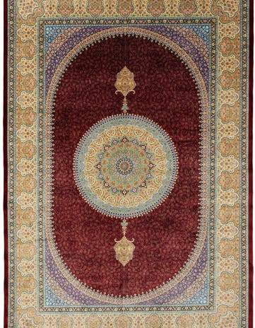 6' 5 x 9' 7 Ghom Design Rug
