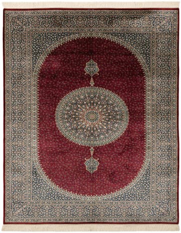 4' 9 x 7' 4 Ghom Design Rug