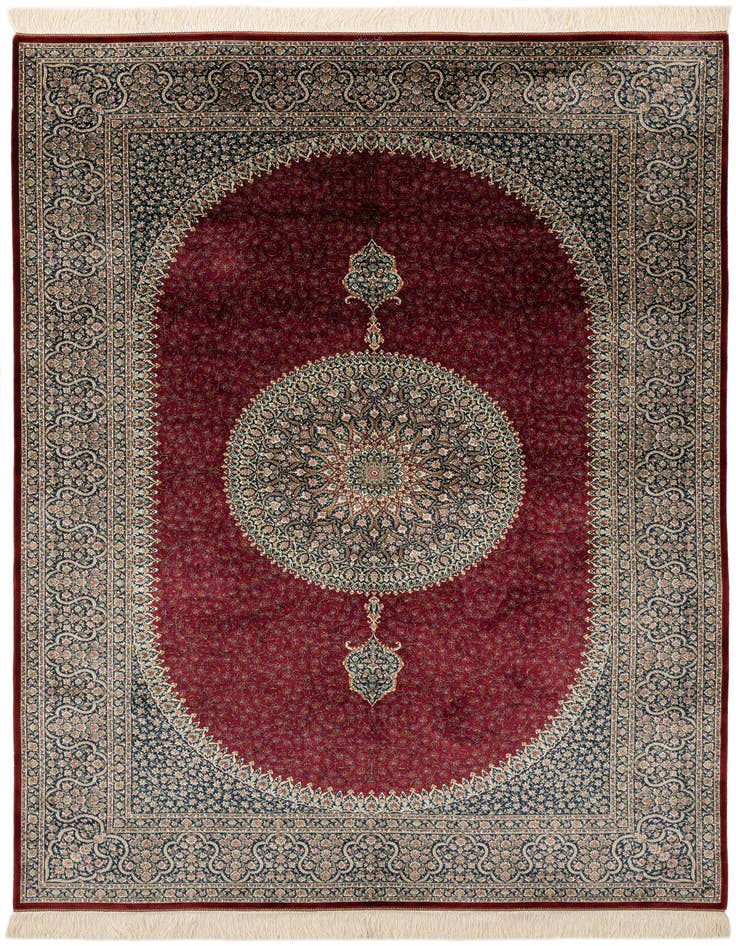 Detail image of 4' 9 x 7' 4 Ghom Design Rug