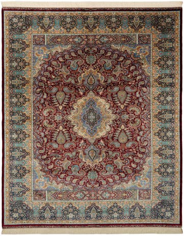 6' 6 x 9' 7 Ghom Design Rug