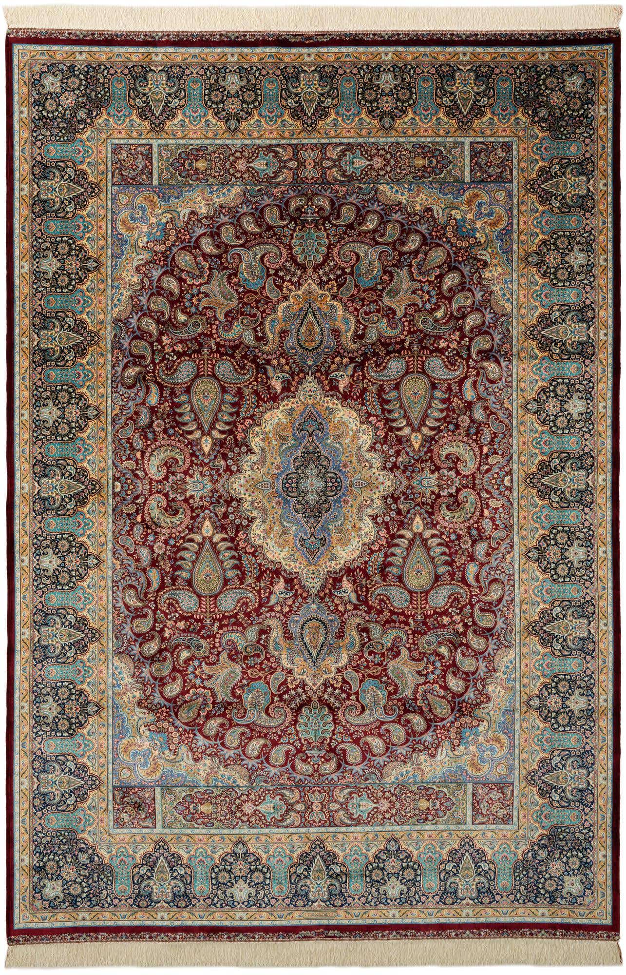 6' 6 x 9' 7 Ghom Design Rug