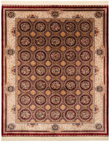 6' 6 x 9' 7 Ghom Design Rug