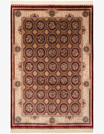 6' 6 x 9' 7 Ghom Design Rug