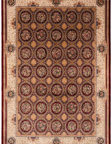 6' 6 x 9' 7 Ghom Design Rug
