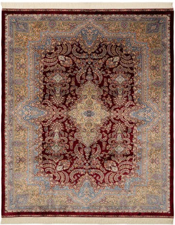 6' 6 x 9' 8 Ghom Design Rug