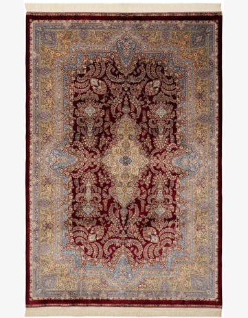 6' 6 x 9' 8 Ghom Design Rug