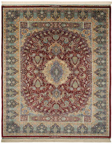 6' 6 x 9' 7 Ghom Design Rug