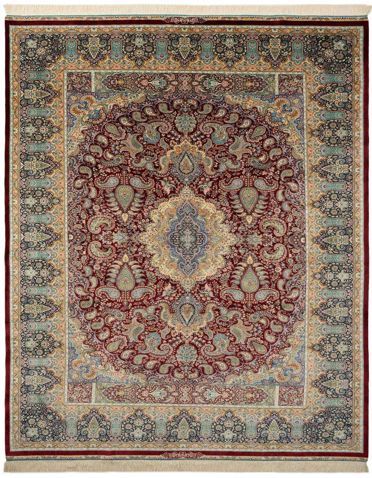 Detail image of 6' 6 x 9' 7 Ghom Design Rug