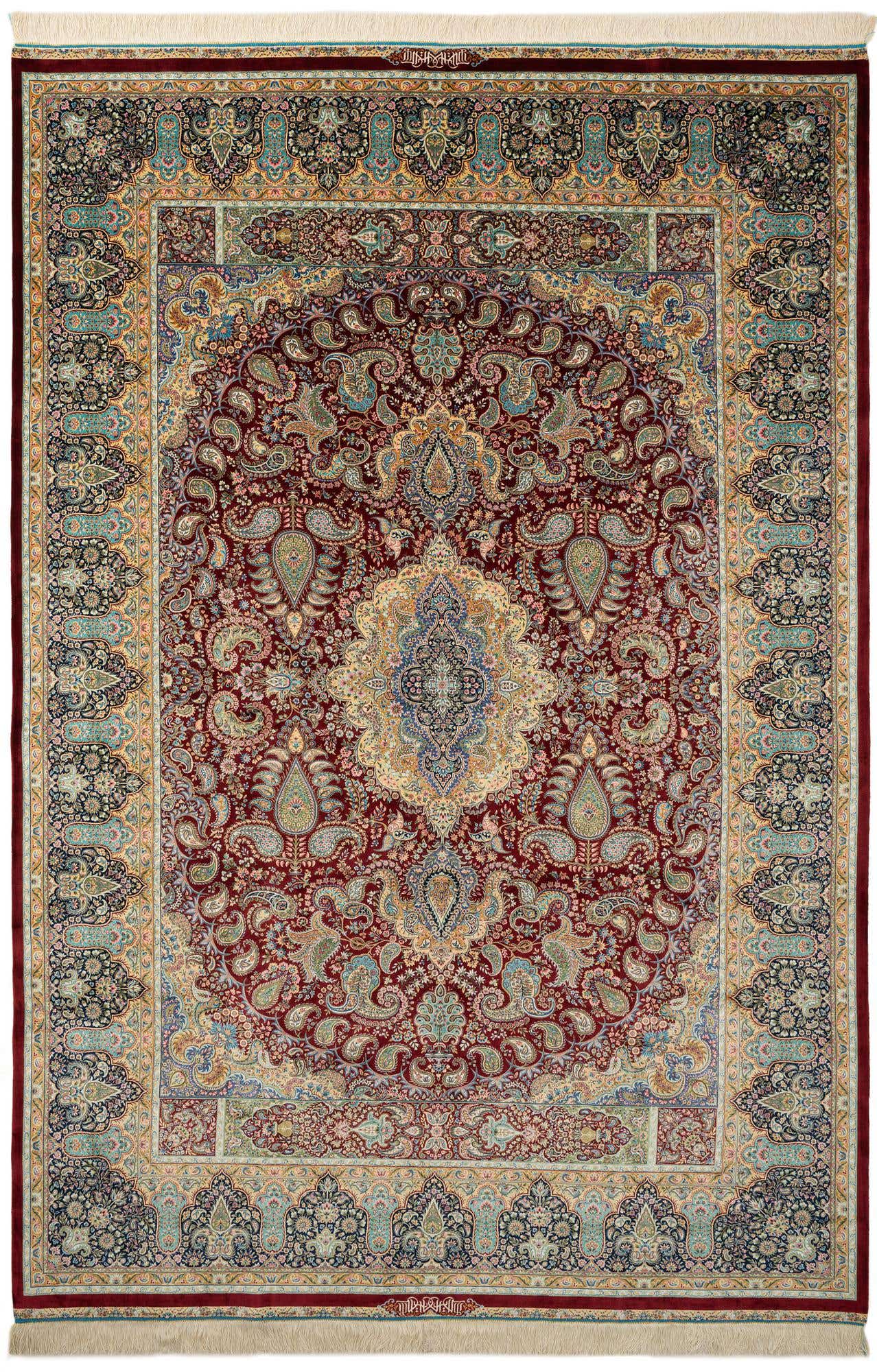6' 6 x 9' 7 Ghom Design Rug