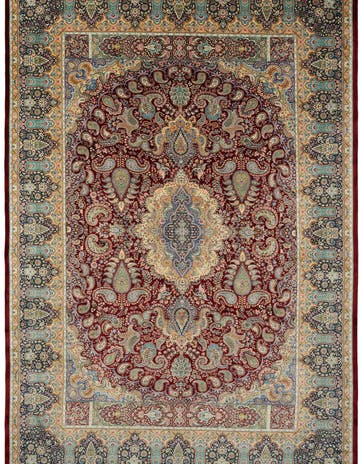6' 6 x 9' 7 Ghom Design Rug