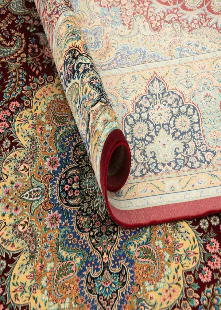 6' 6 x 9' 7 Ghom Design Rug