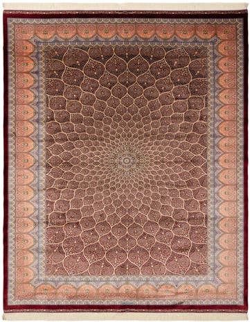 6' 6 x 9' 8 Ghom Design Rug