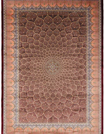 6' 6 x 9' 8 Ghom Design Rug