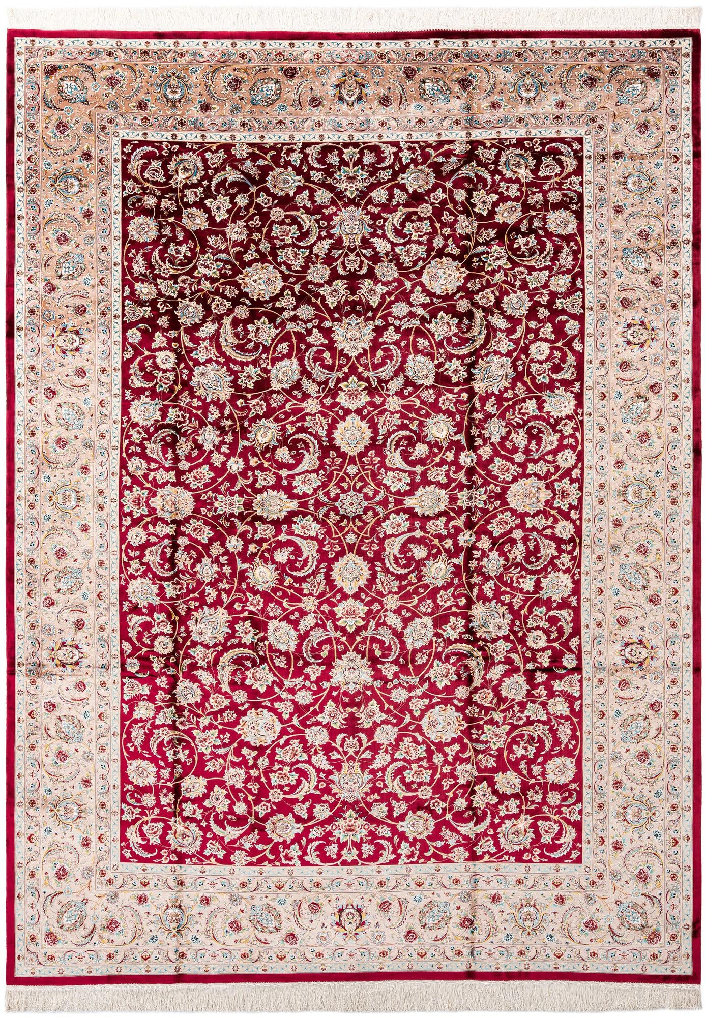 8' 2 x 11' 6 Ghom Design Rug