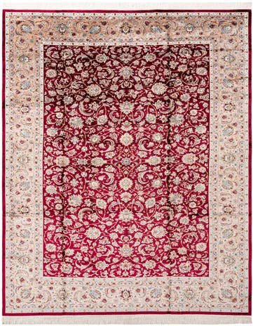 8' 2 x 11' 6 Ghom Design Rug
