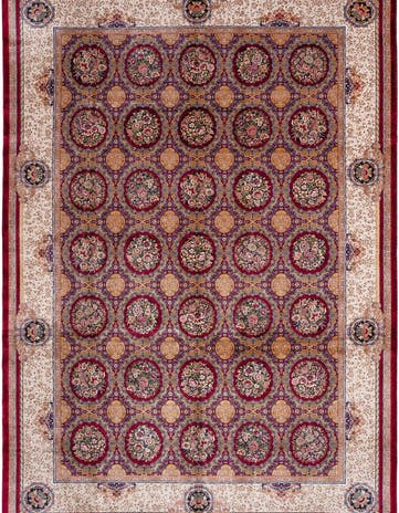 6' 7 x 9' 10 Ghom Design Rug
