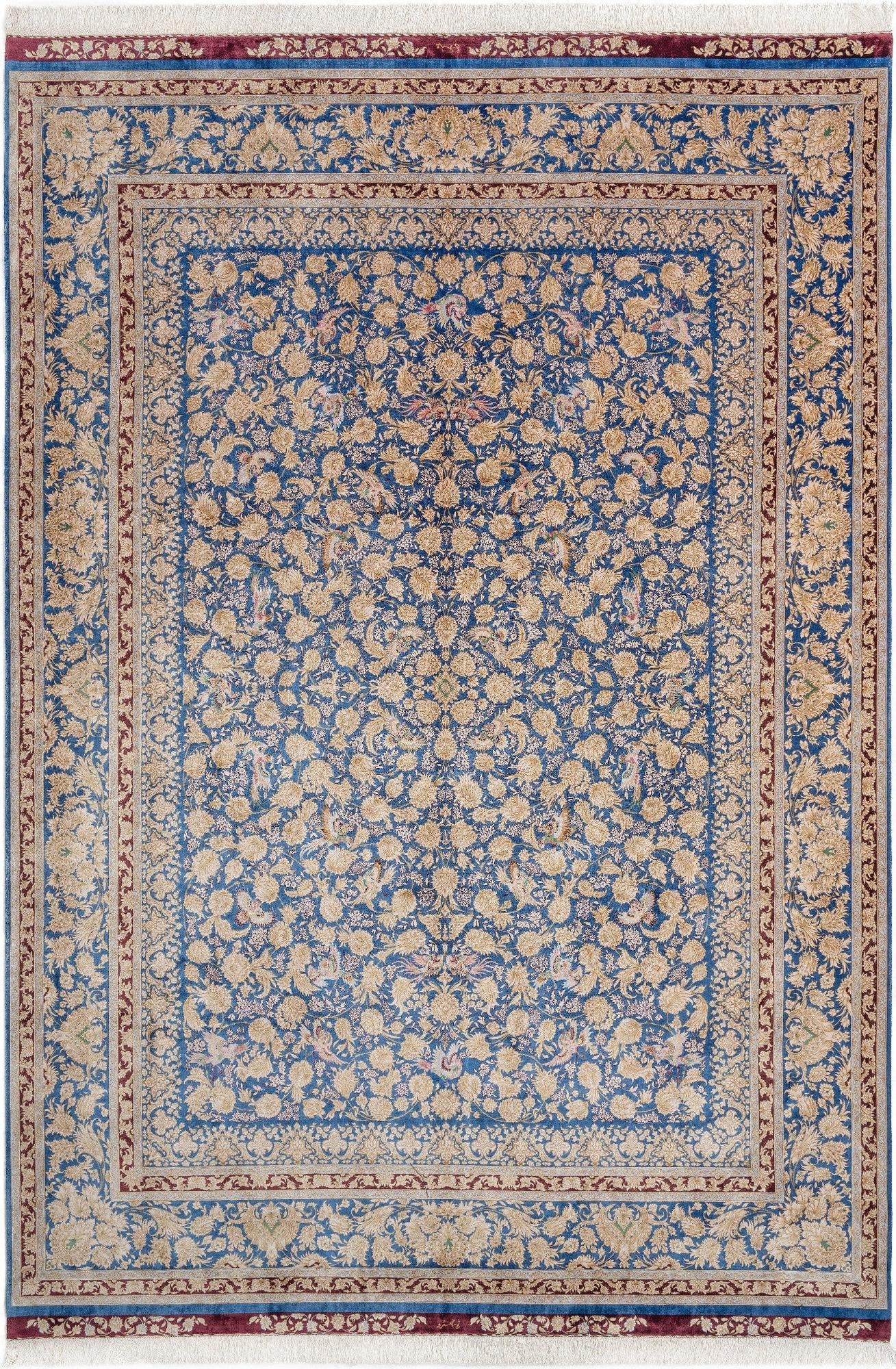 7' 1 x 9' 10 Ghom Design Rug